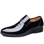 Men’s Patent Leather Oxford Shoes – Business Formal Pointed Toe Loafers - Image 2