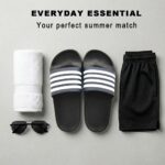 Men's Blue Black Slide Sandals Non-Slip