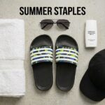 Men's Camouflage Black Slide Sandals Non-Slip