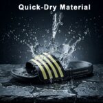 Men's Yellow Black Slide Sandals Non-Slip Size - Image 3